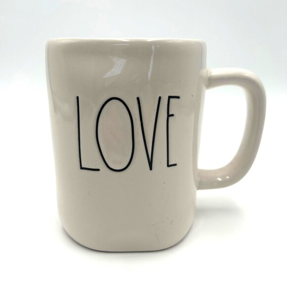 Rae Dunn "Love" Mug With Red Interior, A Morning Hug for Your Coffee, Tea, Cocoa - Picture 1 of 8